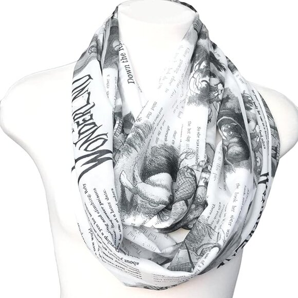 Alice in Wonderland Infinity Scarf - Lewis Carroll - Picture 3 of 5